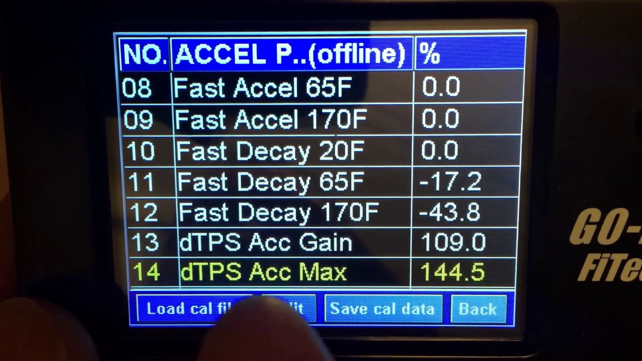 FiTech - Accel pump settings