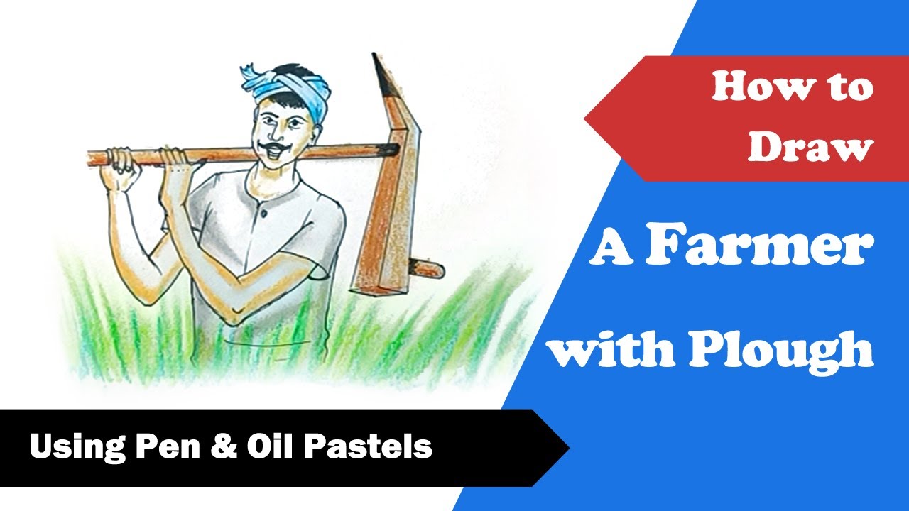 how to draw an Indian farmer 🧑‍🌾 | #farmer | #prlinfo