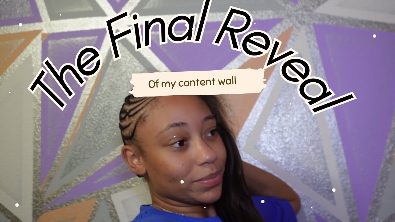 THE FINAL REVEAL OF MY DIY CONTENT WALL🥰