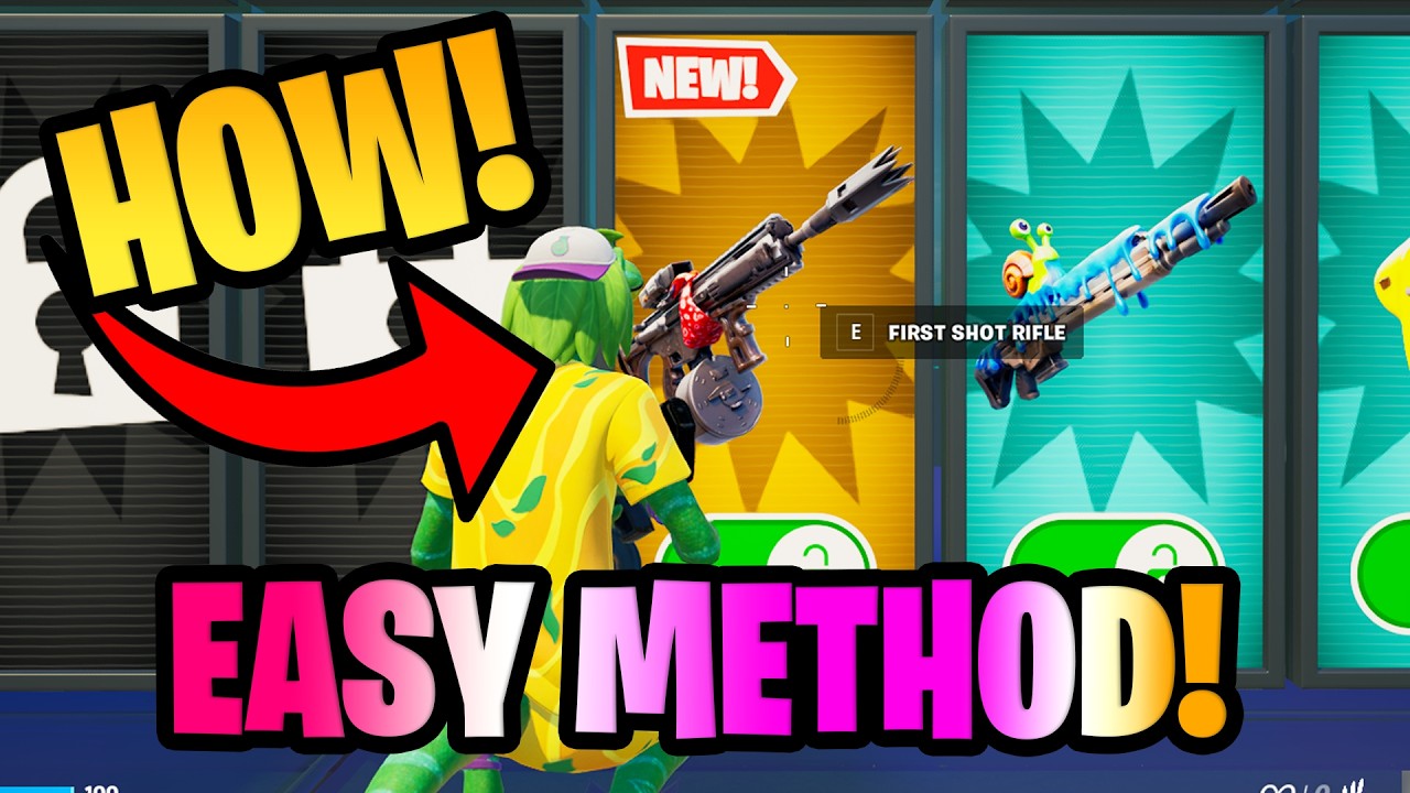 How To Get NEW First Shot Rifle in 1vs1 with every gun Fortnite