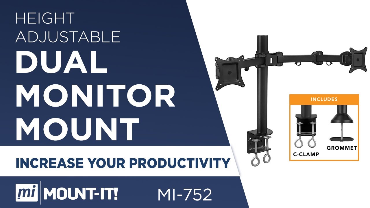 Dual LCD Monitor Desk Mount (MI-752)