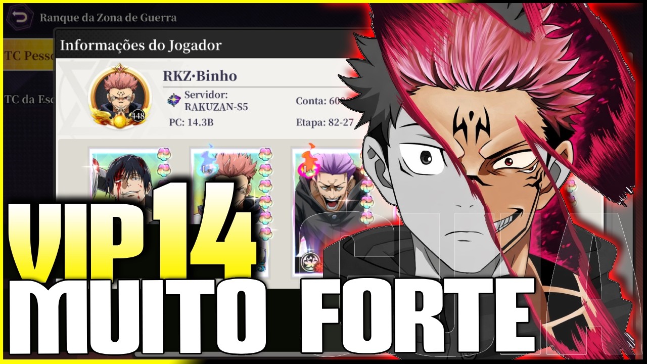 BINHO VIP 14 CONTA MUITO FORTE  | Rei do Jujutsu