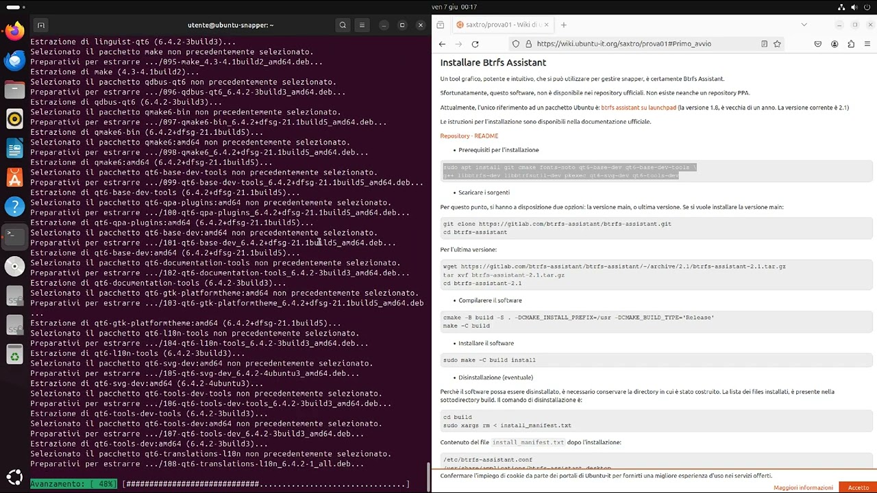 installazione btrfs assistant