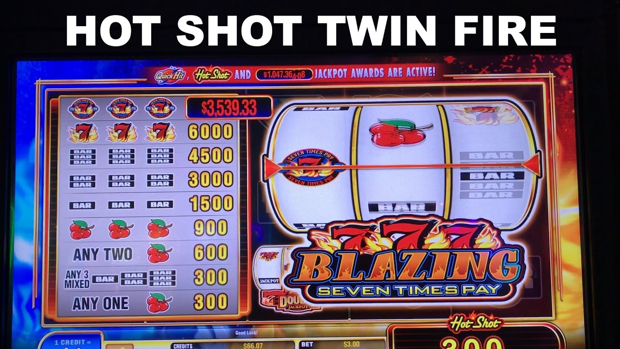HOT SHOT TWIN FIRE Live Play with many features BALLY Slot Machine