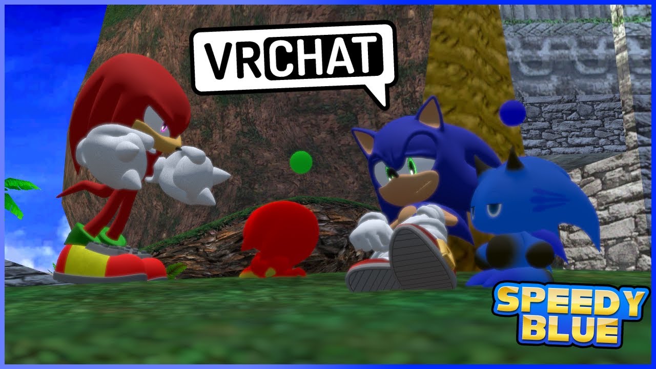 CHAO GARDEN HUNT! SONIC & SPEEDY HELP KNUCKLES & FISTY IN VR CHAT!
