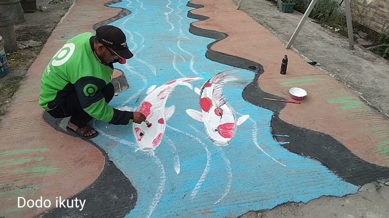 PERINGATAN HUT RI YG Ke.78thn, Lukisan jalan 3dimensi.lomba gang.