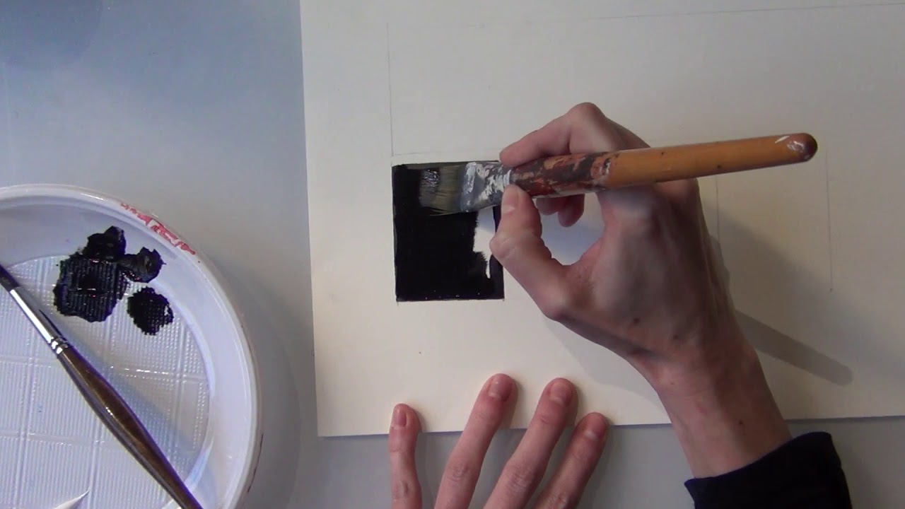Corso pittura acrilico - Tutorial 2 - Come realizzare una scala tonale partendo dal bianco al nero.