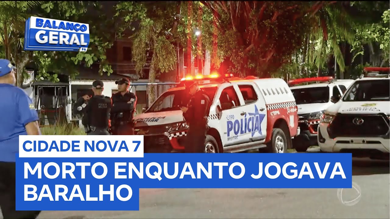 Homem é morto a tiros enquanto jogava baralho com amigos em praça de Ananindeua (PA)