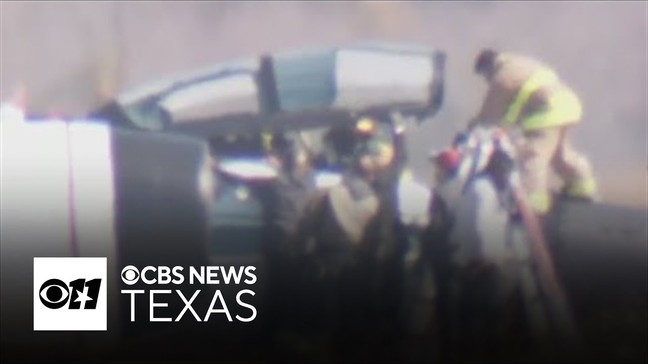 Video captures NASA plane making belly landing at Texas airport