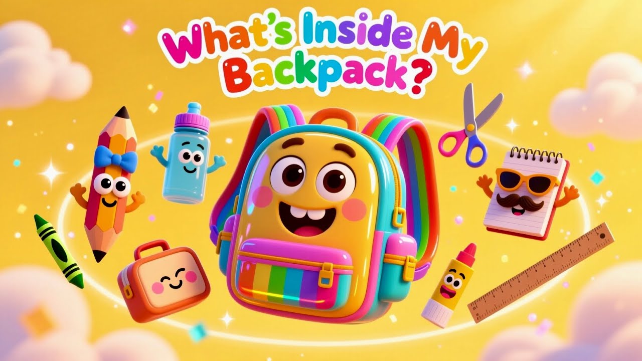 What’s Inside My Backpack? 🏫 Fun Kids School Supplies Tour | Educational Video for Children #school