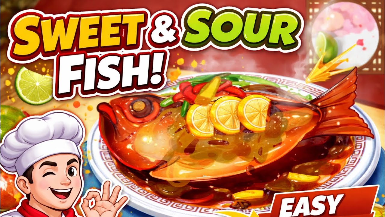 🍋 Sweet & Sour Fish Recipe 🐟 | Chinese Style Fish Cooking Game | Full Gameplay|viral#trending# 