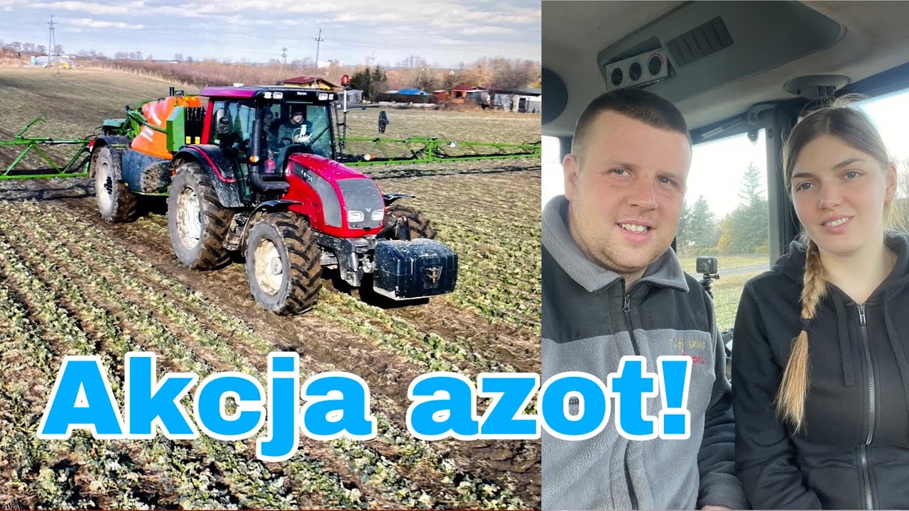 #444- Rozlewanie RSM na rzepak z Eweliną! Azot na raz i czekamy na żniwa!Valtra N101+ Amazone UX3200
