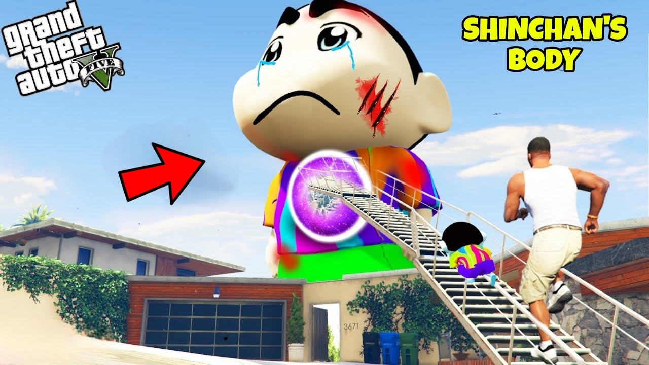 FRANKLIN ENTERED SHINCHAN'S BODY OUTSIDE FRANKLIN'S HOUSE IN GTA 5