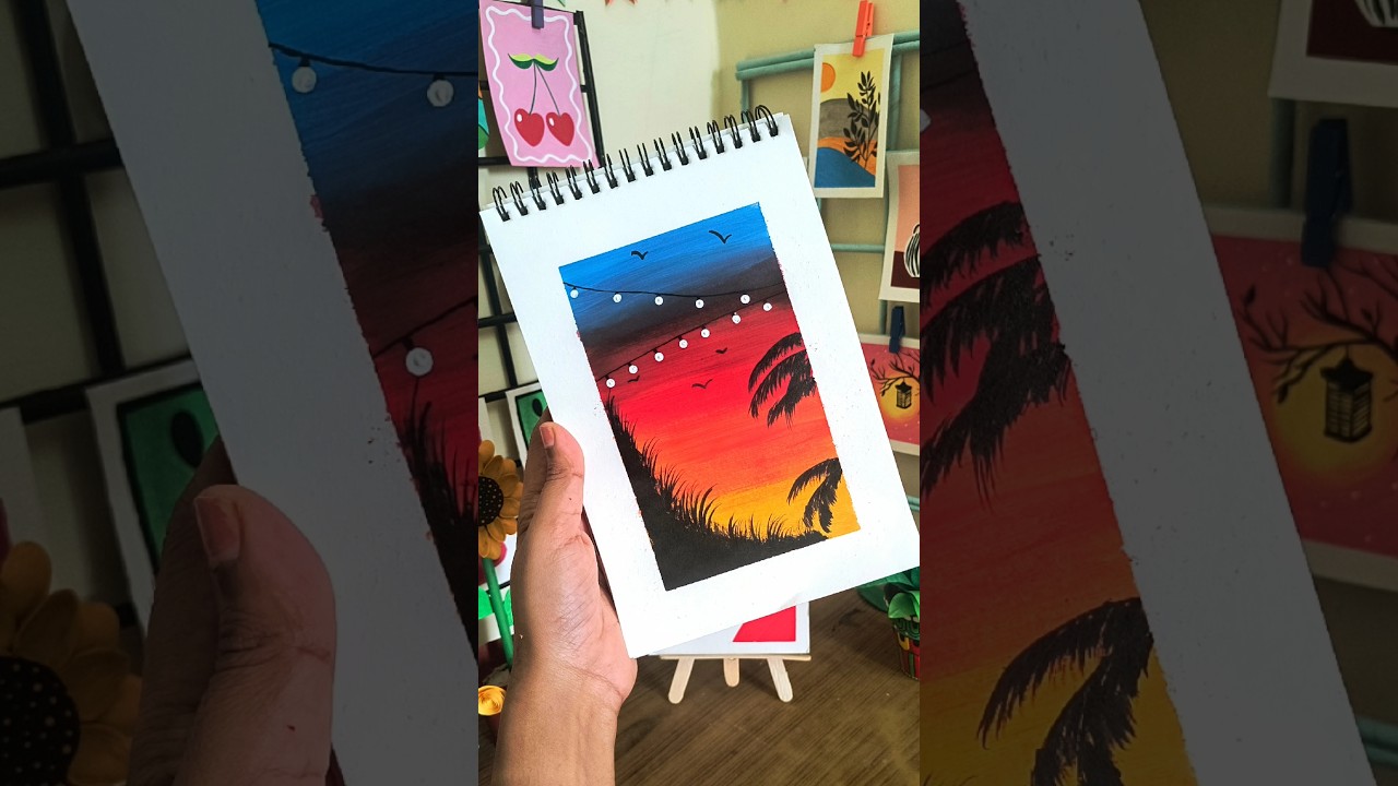 Easy acrylic painting ideas| Landscapes  