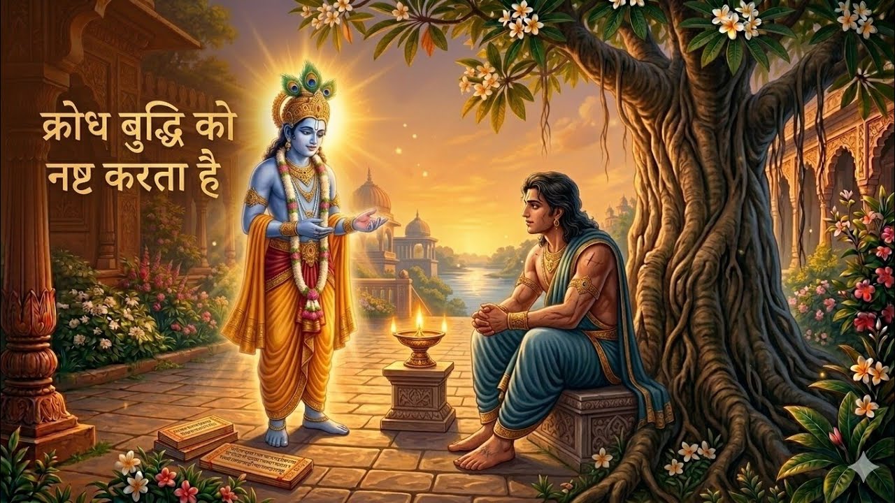 7 -  शीर्षक: श्रीकृष्ण की वह महान शिक्षा — क्रोध बुद्धि को नष्ट करता है
