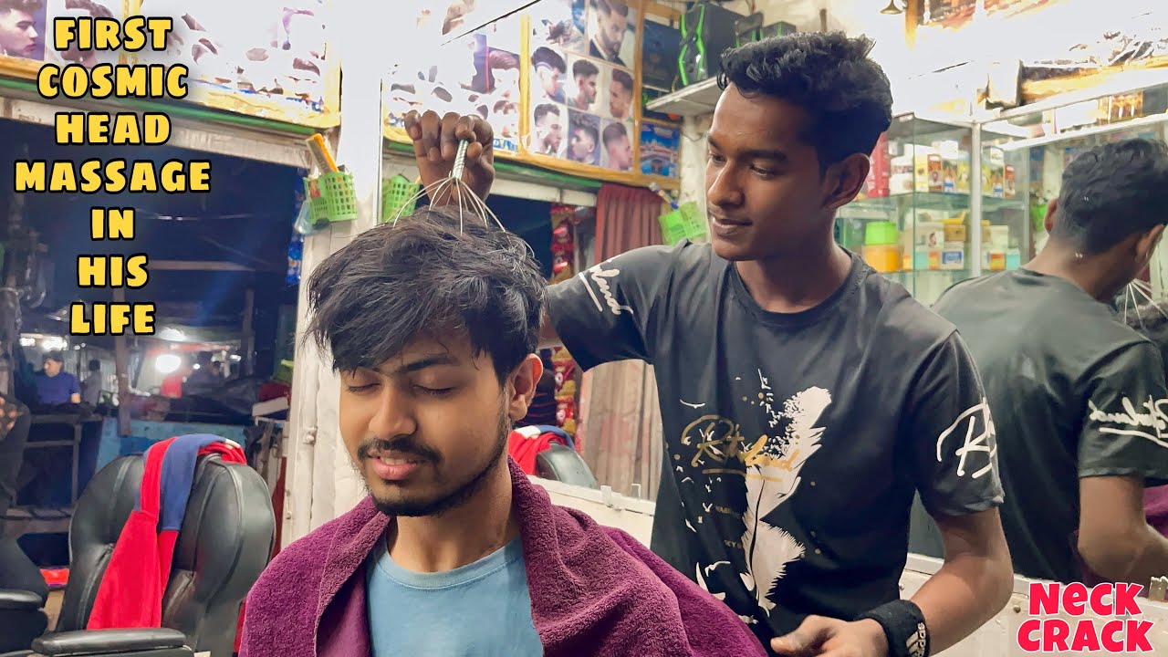 First-Time Subscriber Gets Cosmic Head Massage!💈💫 Intense Wire Scalp Tingles & Neck Crack || ASMR
