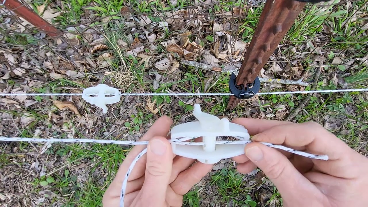 trick for connecting polybraid or polywire electric fence 4-4-23
