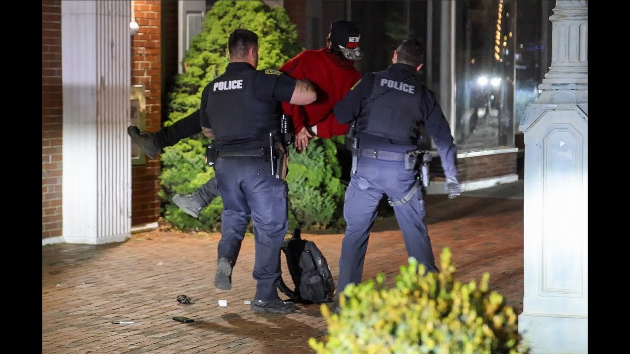 *** WATCH *** EARLY EVENING POLICE ACTION IN DOWNTOWN HYANNIS