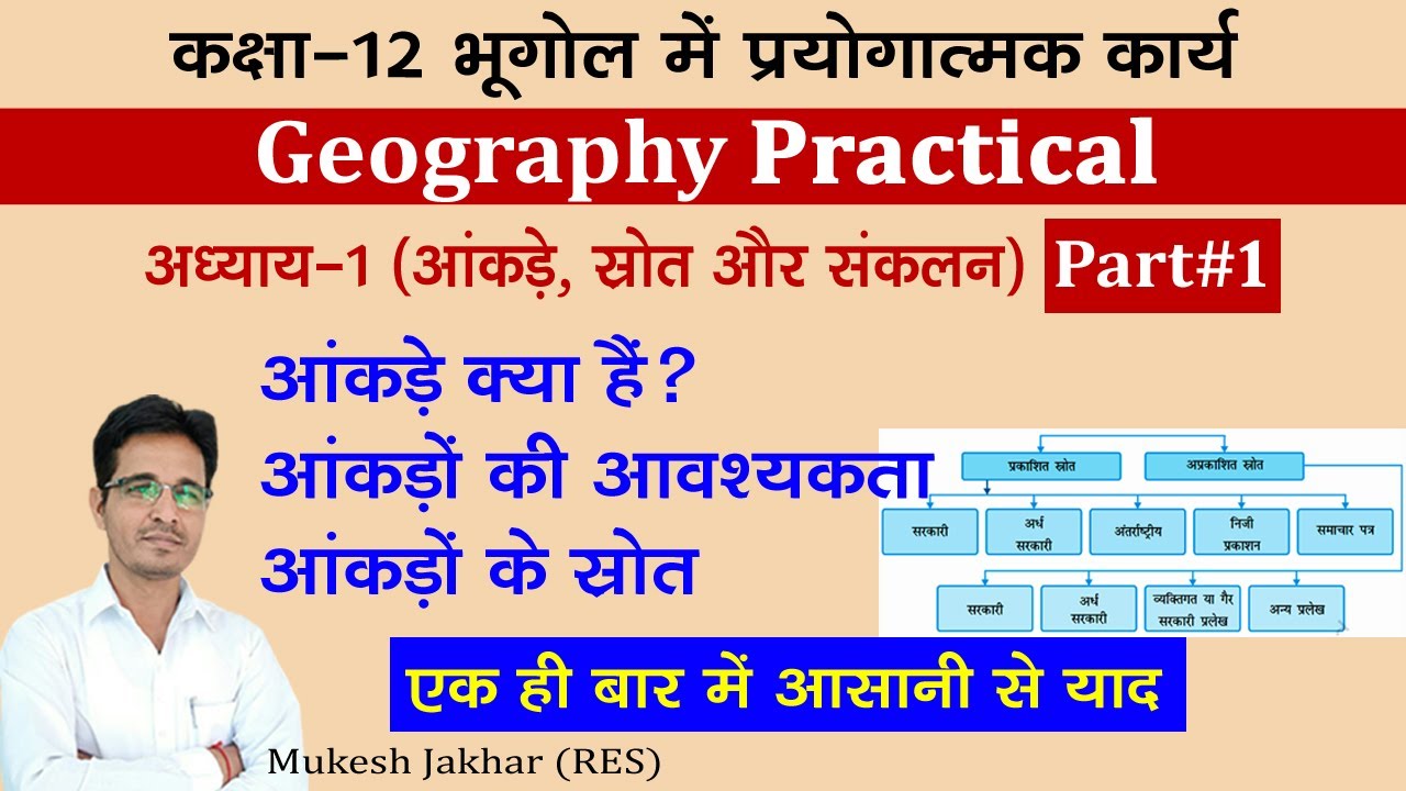 Class-12 || Geography Practical-2024 ||  Ch-01 आंकड़े - स्रोत और संकलन  Part-1 Easy to understand
