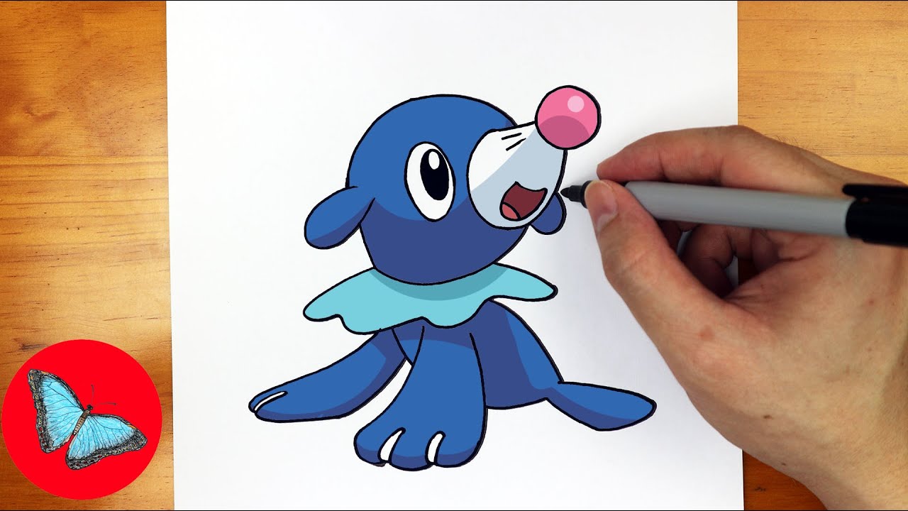 How To Draw Pokemon - Popplio Easy Step by Step