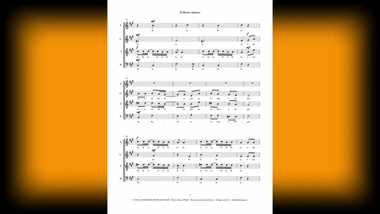 El Burrito Sabanero PARTITURA