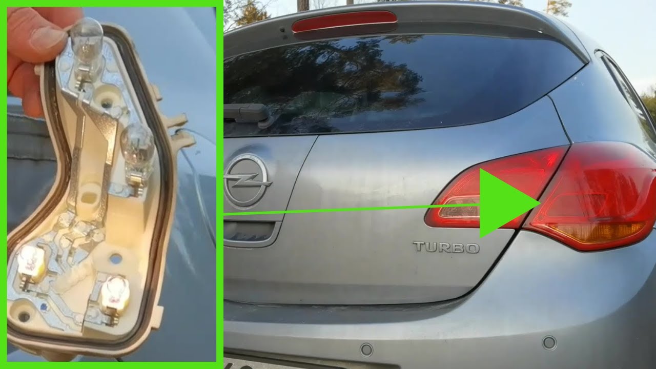 Opel Astra IV tylna lampa wymiana żarówek