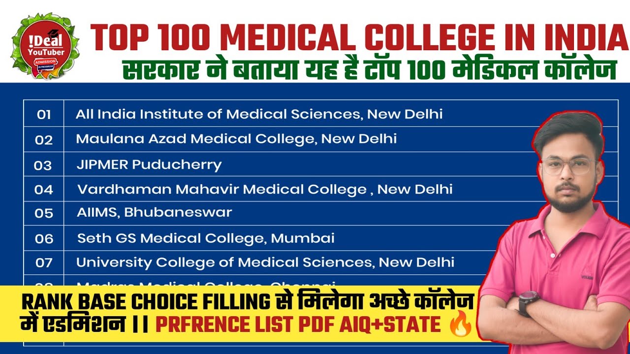 TOP 100 MEDICAL COLLEGE | TOP MBBS COLLEGE IN INDIA | TOP MEDICAL COLLEGE IN INDIA