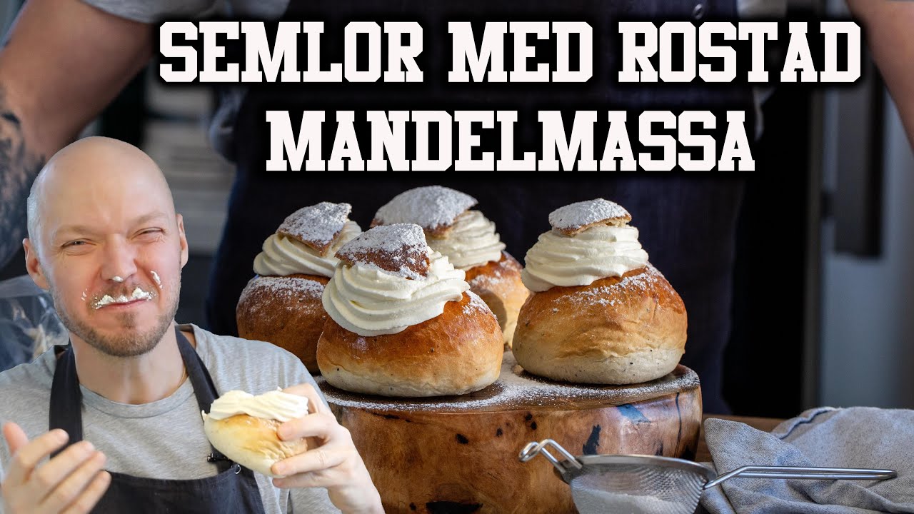Semlor med rostad mandelmassa och perfekt vispad grädde