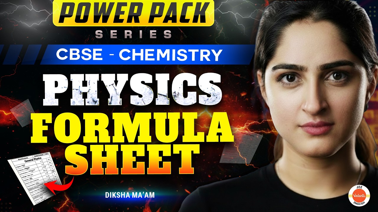 POWER PACK SERIES 🔥 | CBSE Physics Formula Sheet 2026 | Diksha Ma'am