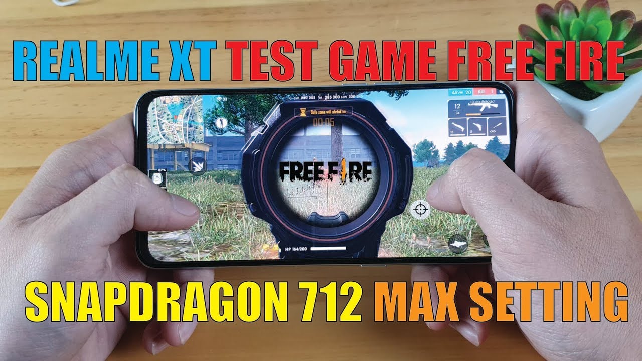 Realme XT test game Freefire Mobile max setting