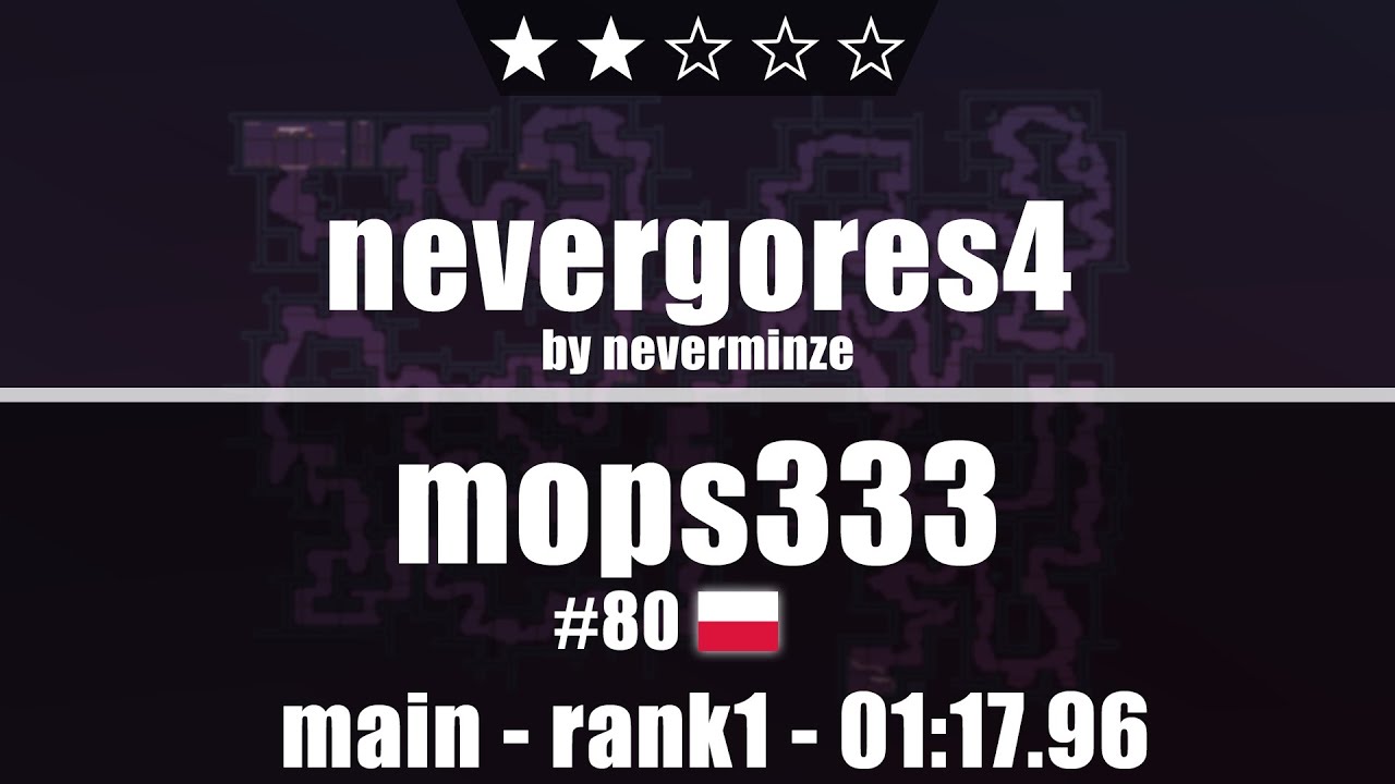mops333 - rank1 | nevergores4 by neverminze | 01:17.96 | MAIN ★★✩✩✩ | DDraceNetwork (KoG)