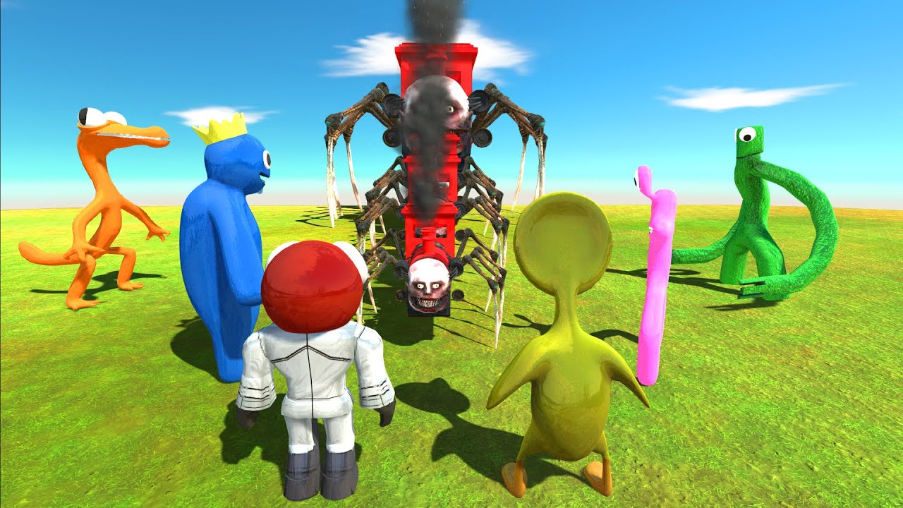 Rainbow Friends VS Different Size Choochoo Charles - Animal Revolt Battle Simulator