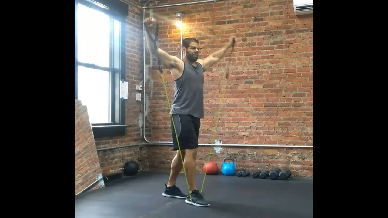 Alternating Front & Side Delt Raises - w/Resistance Band
