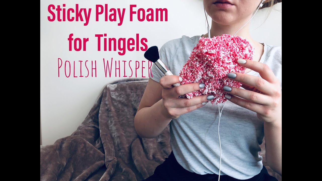 Whisper & Sticky Play Foam for Tingels | Szept i Zabawa Piankoliną | ASMR po POLSKU