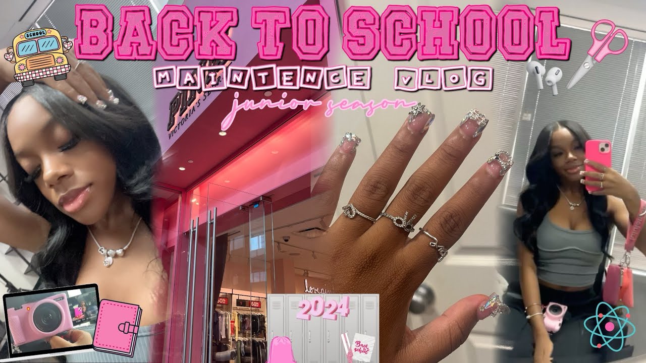 BACK TO SCHOOL MAINTENANCE VLOG ❀: hair, lashes, eyebrows, nails, toes, shopping, etc