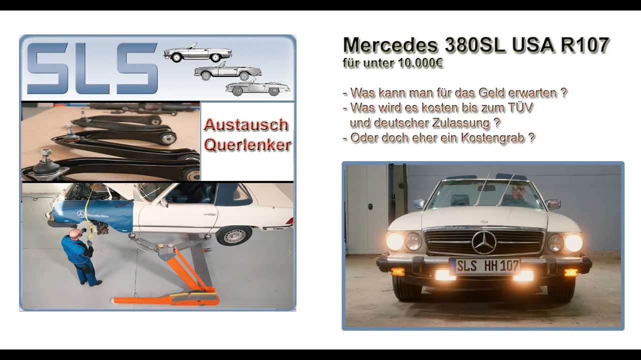 Mercedes R107 380SL heute Querlenker tauschen