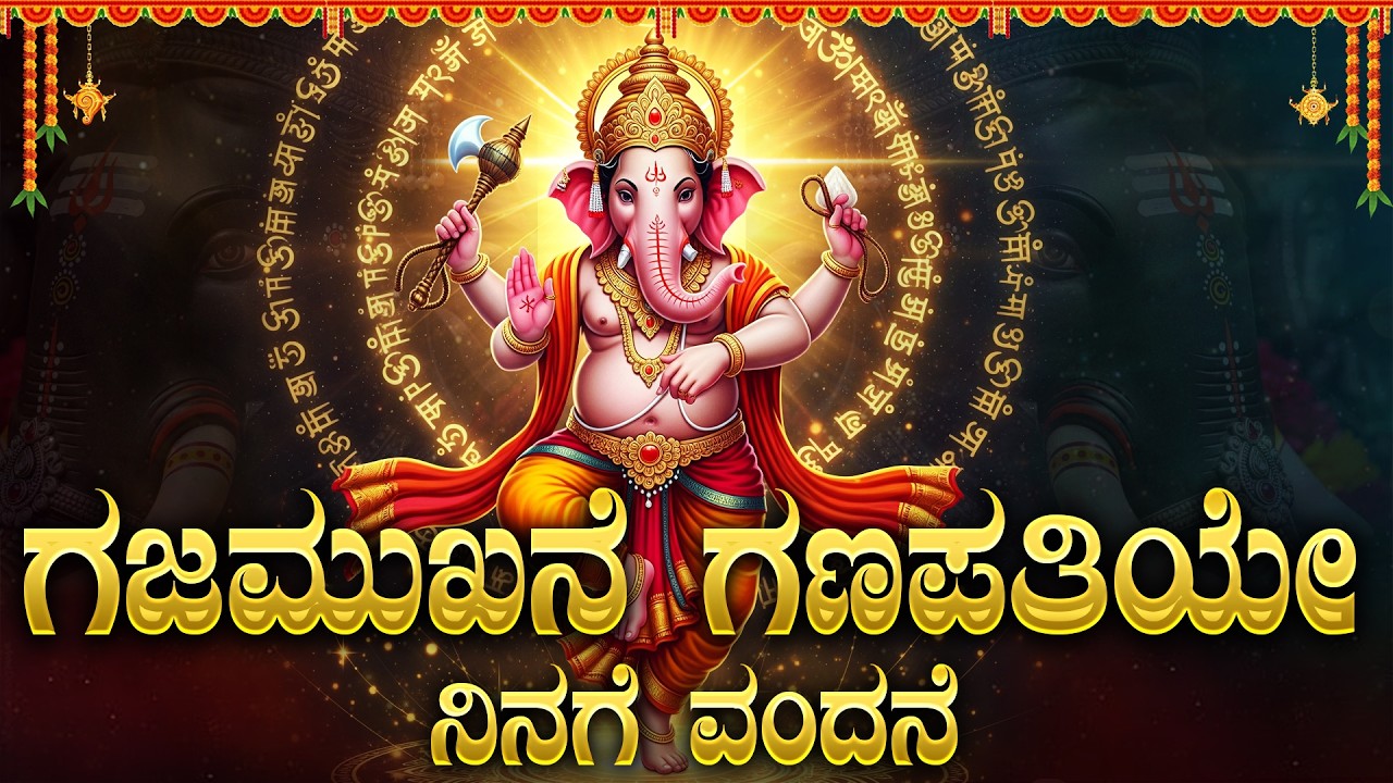 ಗಜಮುಖನೆ ಗಣಪತಿಯೇ ನಿನಗೆ ವಂದನೆ | Gajamukhane Ganapathiye Ninage Kannada Devotional Songs