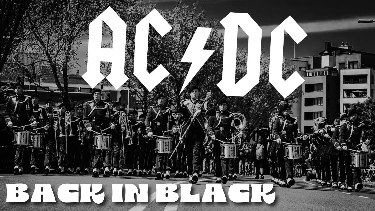 𝐌𝐚𝐫𝐜𝐡𝐢𝐧𝐠 𝐁𝐚𝐧𝐝 𝐃𝐕𝐒 𝐆𝐨𝐞𝐬 𝐅𝐔𝐋𝐋 𝐑𝐎𝐂𝐊 𝐌𝐎𝐃𝐄🤘🎸 – 𝐄𝐩𝐢𝐜 𝐀𝐂/𝐃𝐂 '𝐁𝐚𝐜𝐤 𝐢𝐧 𝐁𝐥𝐚𝐜𝐤' 𝐂𝐨𝐯𝐞𝐫!🎺🥁