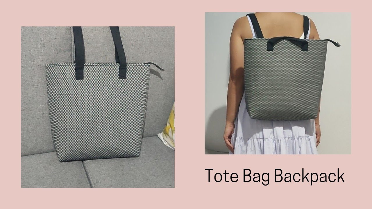 DIY Totepack | Tote Bag Backpack | Upcycled Tote Bag