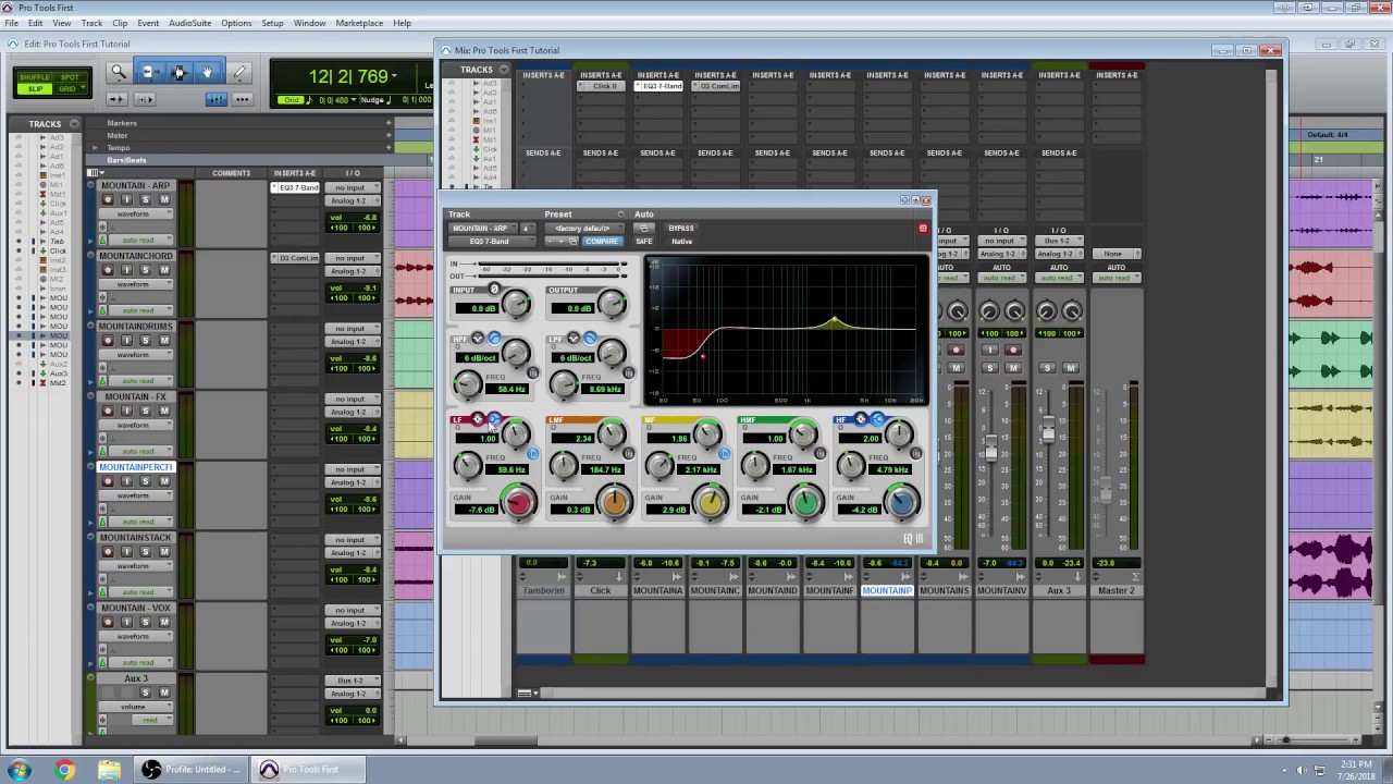 Pro Tools First   Equalizer and Compressor
