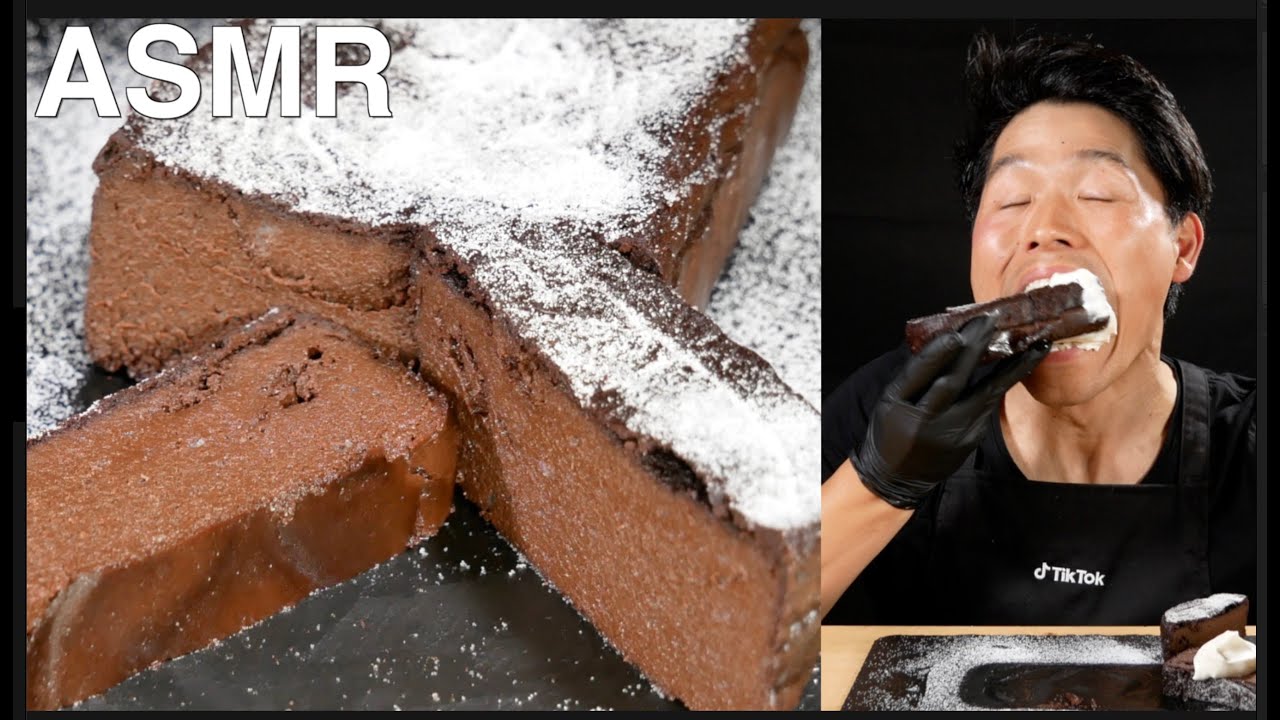 ASMR｜チョコレートケーキ chocolate cake｜MUKBANG 먹방｜bayashi.tiktok