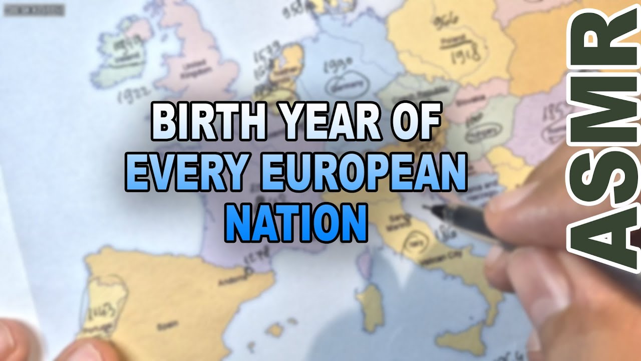 Historia ASMR: Rok założenia każdego kraju europejskiego (ASMR Whispered + analiza mapy)