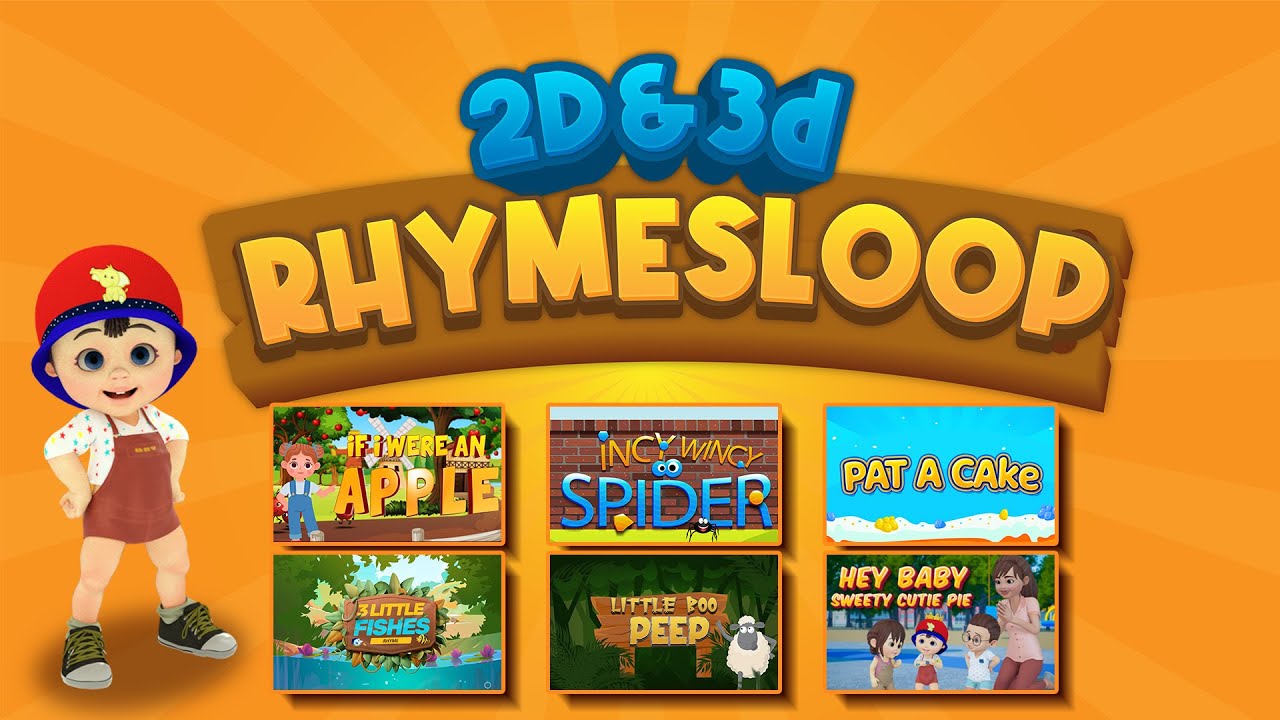 2D AND 3D RHYMES LOOP VIDEO ♫  || NURSERY SONGS || #nurseryrhymes #cartoons
