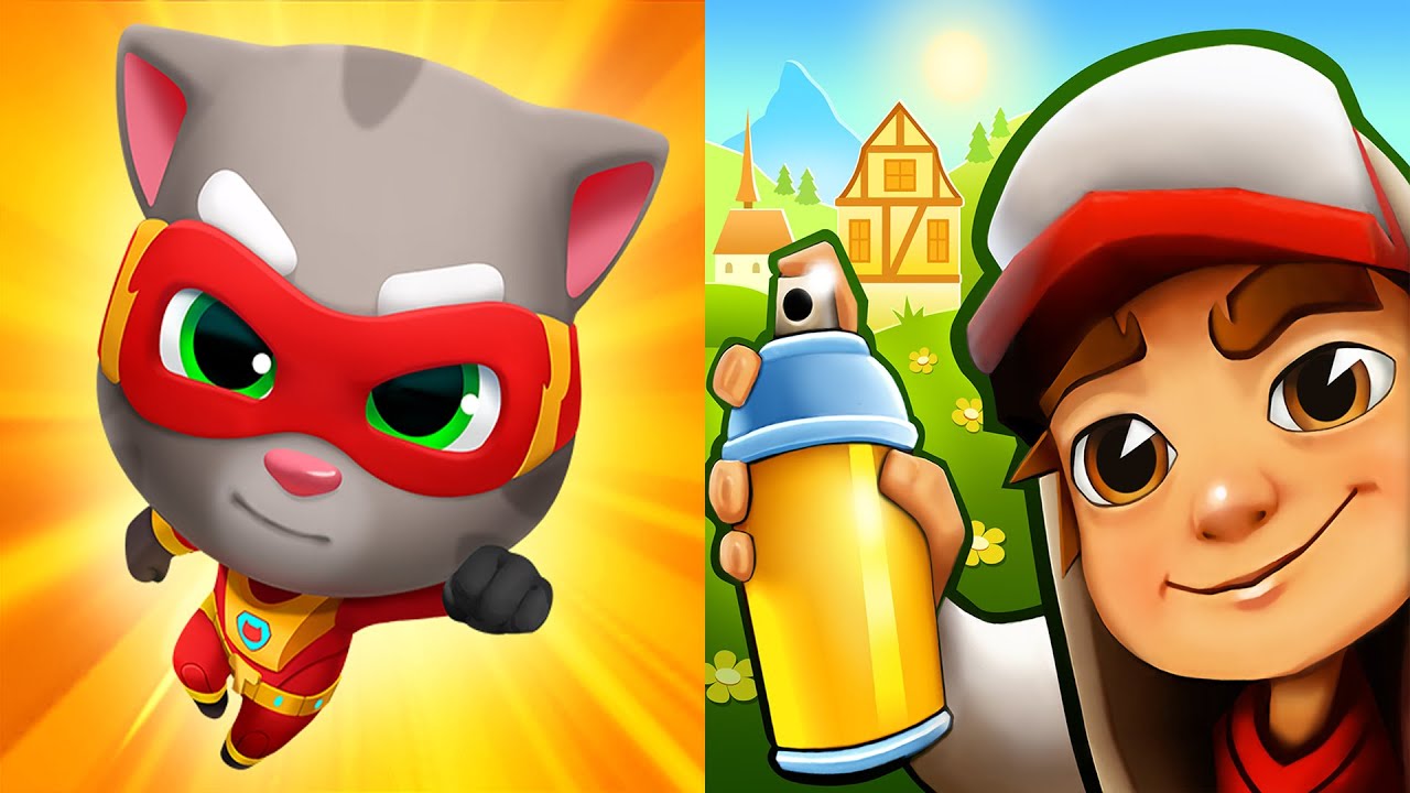 Tom Hero Dash vs Subway Surf - Two Screen - Gameplay Android #Part 55