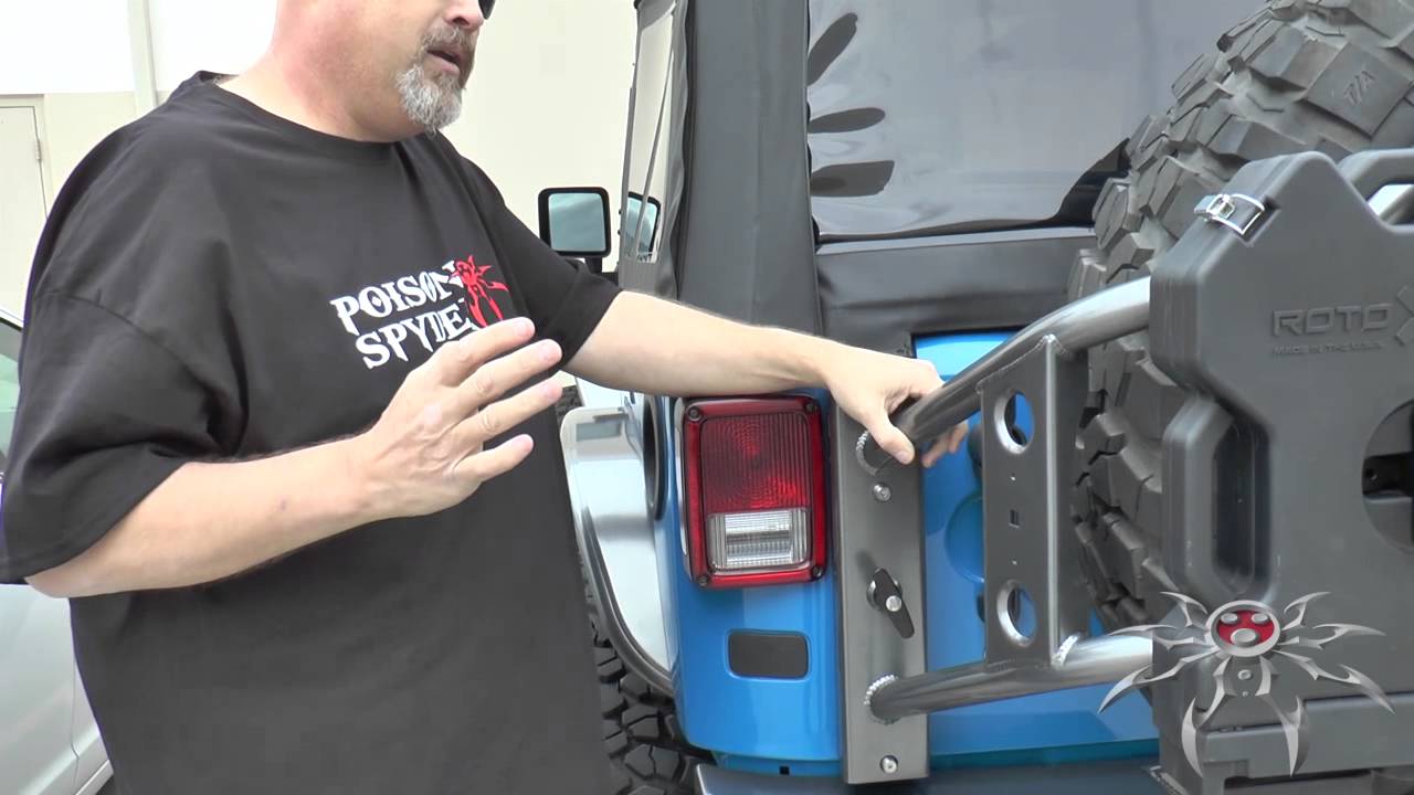 Jeep JK Body Mounted Tire Carrier Features & Benefits - Poison Spyder