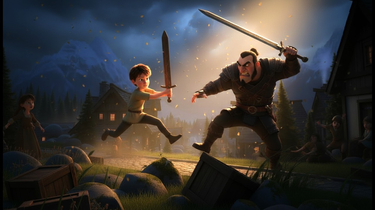 ⚔️ Tiny Kid Challenges Dangerous Sword Fighter… What Happens Next Is Unbelievable! | Animated Story