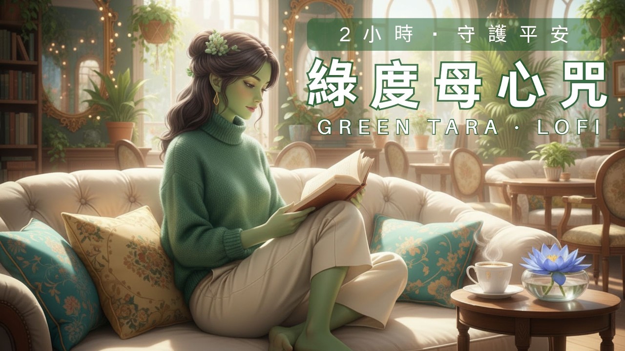 Green Tara Jazz Lofi 2 Hrs｜綠度母心咒 Lo‑Fi Chill Mix｜Good Luck • Focus • Healing • Remove Obstacles