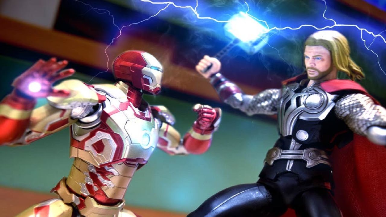 Iron Man VS Thor Stop Motion fight