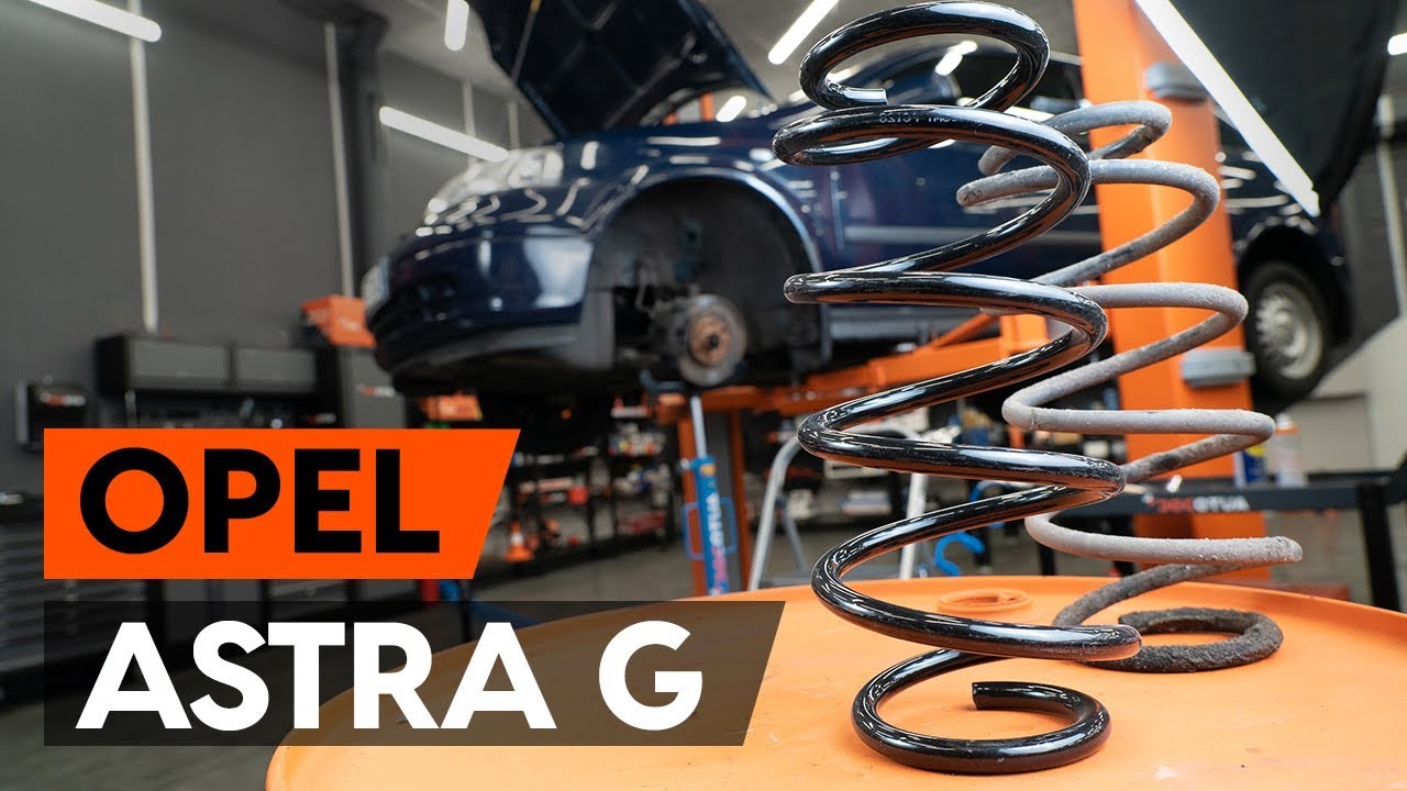 How to change front springs / front coil springs on OPEL ASTRA G CC (F48, F08) [TUTORIAL AUTODOC]