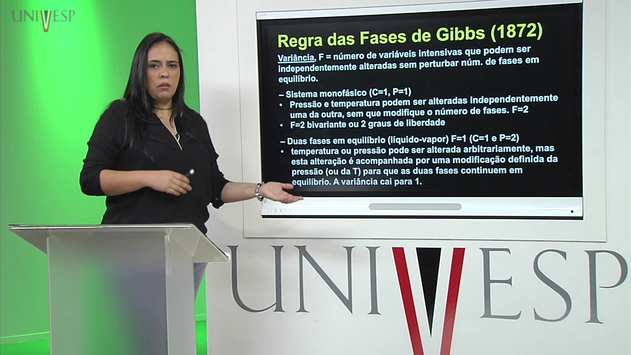 Físico-Química I - Aula 20 - Equilíbrio de Fases em Sistema de um Componente